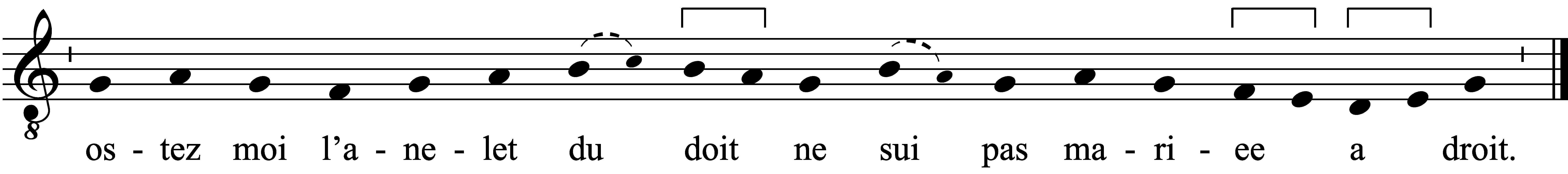 Refrain musical notation